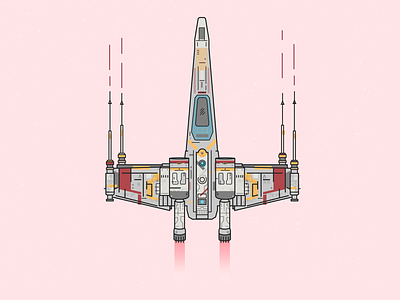 Rebel Alliance X-Wing illustration illustrator luke skywalker star wars vector vector art x wing