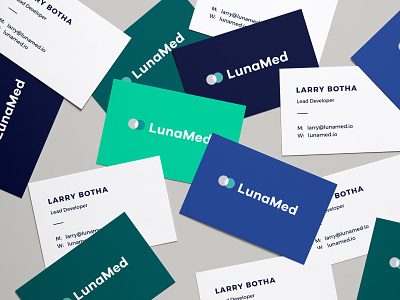 LunaMed Business Card Design branding business card corporate identity logo