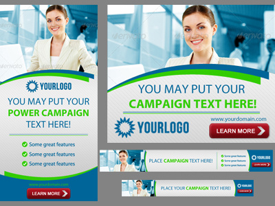 Corporate Web Banners ad advertising banner branding business clean colors graphic river minimal new template web banner