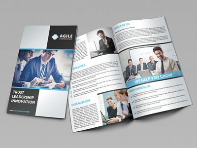 Corporate Bi Fold Brochure Vol 18