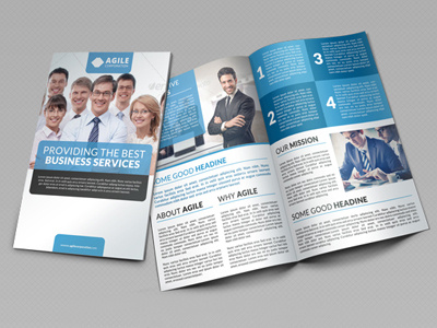 Corporate Bi Fold Brochure Vol 19