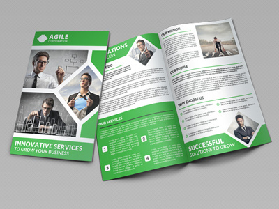 Creative Corporate Bi Fold Brochure Vol 28