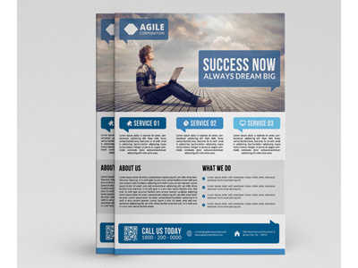 Corporate Flyer Template Vol 39 ad advertising bi fold bifold business bi fold business material corporate corporate bi fold flyer graphic river psd template