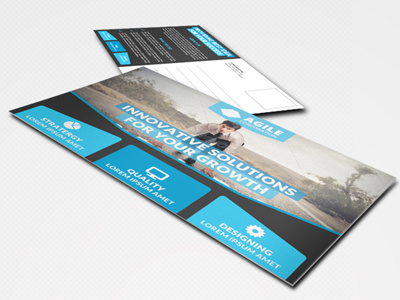 Corporate Postcard Template Vol 9 ad advertising business material business postcard corporate postcard corporate psd graphic river post card postcard rack card template