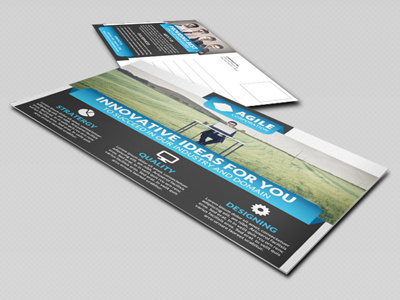 Corporate Postcard Template Vol 10 ad advertising business material business postcard corporate postcard corporate psd graphic river post card postcard rack card template