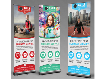 Corporate Roll Up Banner Vol 6 ad advertising banner branding business material corporate material graphic river roll up roll up banner rollup template