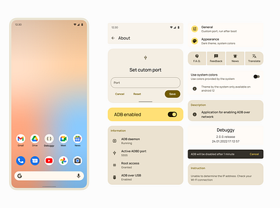 Debuggy — Material You Components Showcase android app components material3 materialyou ui ux