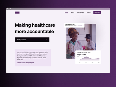 BHCPF Accountability tracker design figma health healthcare landing page ui