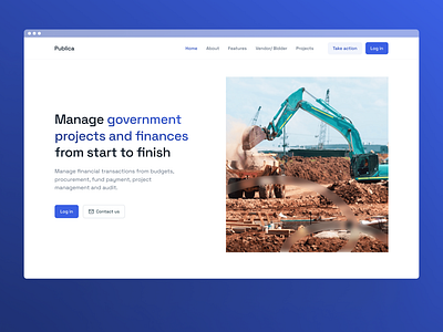 Publica accounting design figma finance government landing page marketing page ui web design