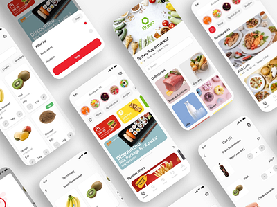 Food and grocery delivery app app branding delivey design food graphic design grocery icon illustration logo marketplace mobile restaurant ui ux vector web website