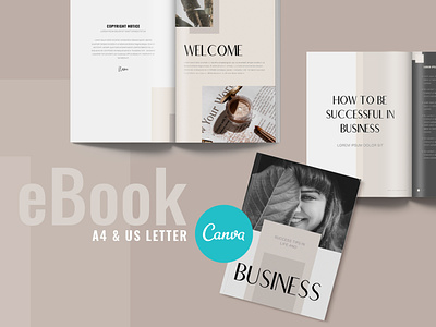 eBook CANVA template - Classy blogger kit branding branding design business ebook canva canva template canva templates earthy tones ebook ebook design fashion feminine handbook lead magnet magazine minimalist modern opt in stylish workbook