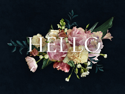 Hello clipart floral graphic design realflowers