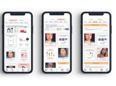 Beauty Tech App Redesign app branding content creation design product design ui ux