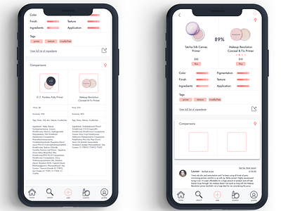 Beauty Tech App Dupe Redesign content creation design product design ui ux