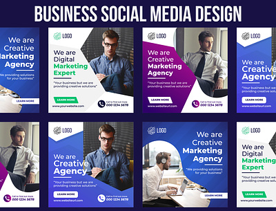 Social Media Post Design - Digital Business Marketing Banner banner design business banner company banner corporate banner facebook banner template web banner