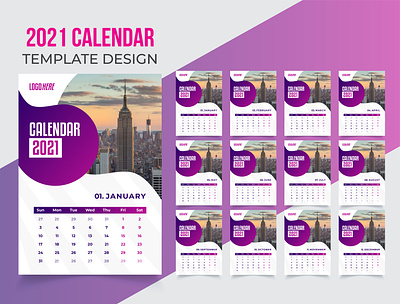 Desk Calendar Template Design 2021 Free Download business flyer design calendar design flyer template illustration logo ui