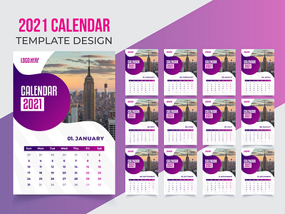 Desk Calendar Template Design 2021 Free Download