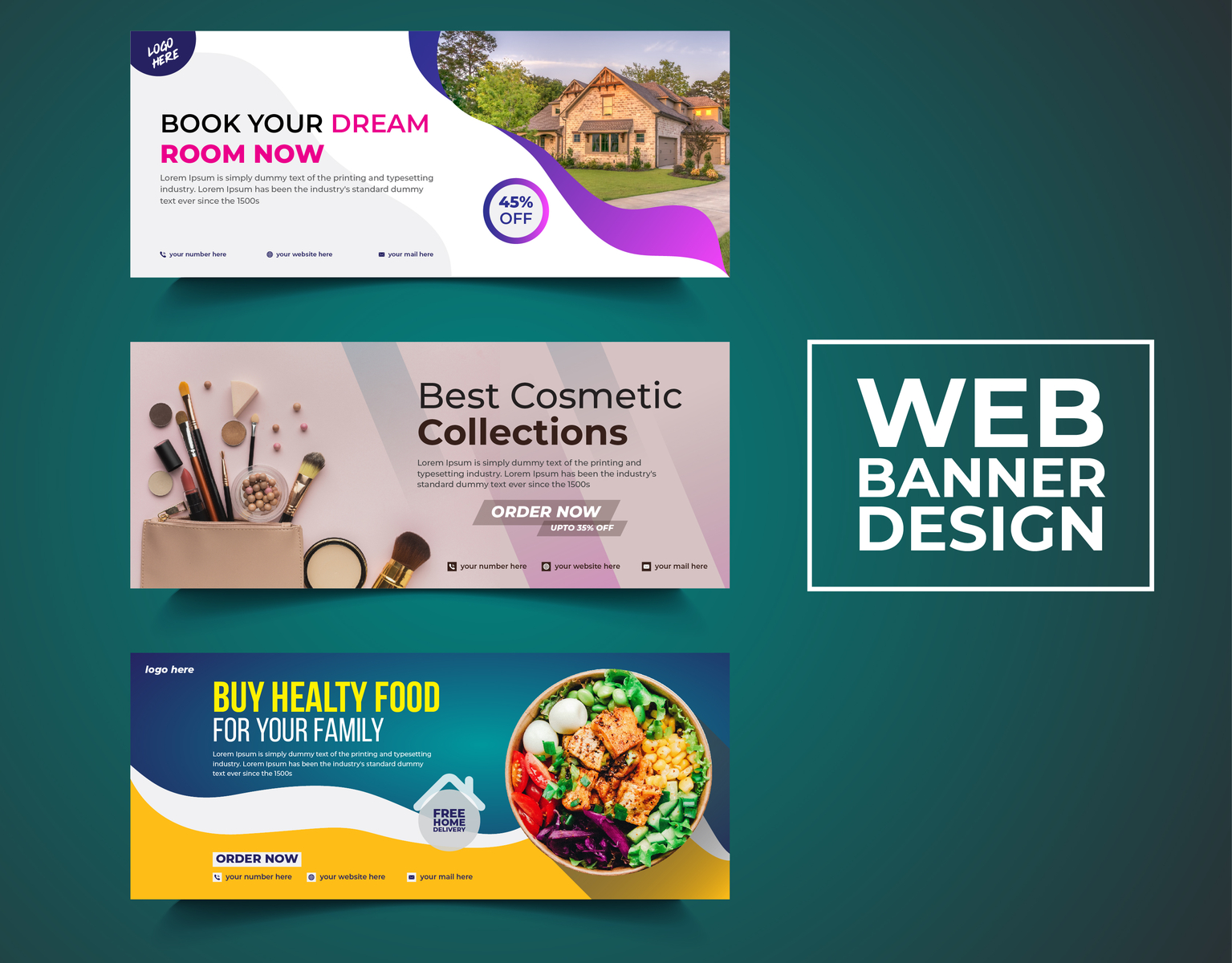 Web Banner Design Social Media Post Free Download By Asadul Ripon On