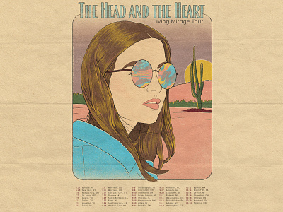 The Head And The Heart band poster gig poster illustration photoshop texture truegrit vintage