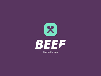 Beef rap app app art branding design flat icon illustration logo minimal ui