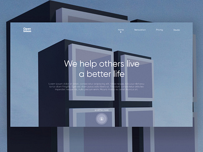 Open boxes Landing page