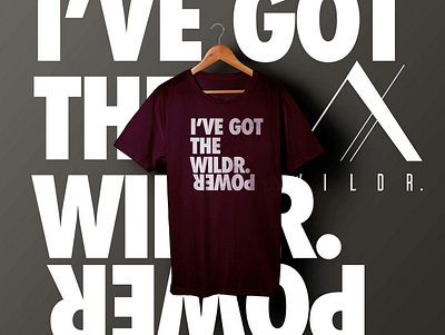 Wildr Brank teeshirt V1 art branding logo teeshirt typogaphy