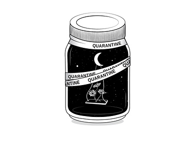 Quarantined Youth artwork blackandwhite design doodle flat illustration illustrator ink illustration minimal monochrome