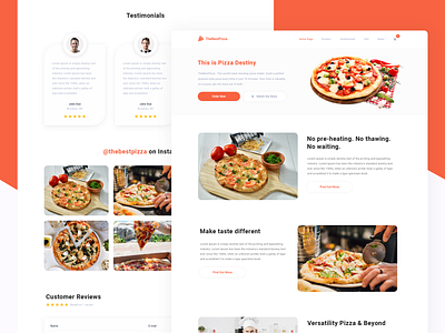 Pizza ordering design clean concept design food interface order pizza shopify ui user interface ux web website