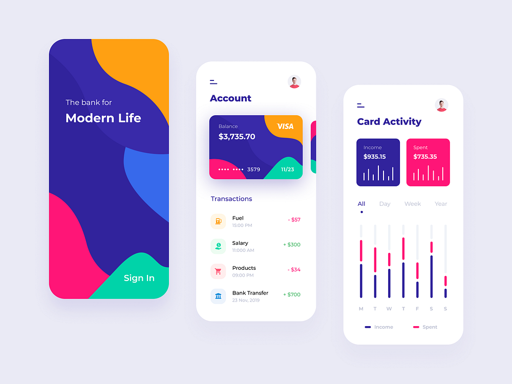 Mobile Banking App by Levani's ART on Dribbble