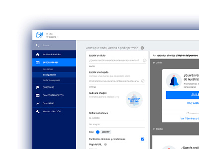 TitanPush - Administrador de notificaciones design ui ux webdesign