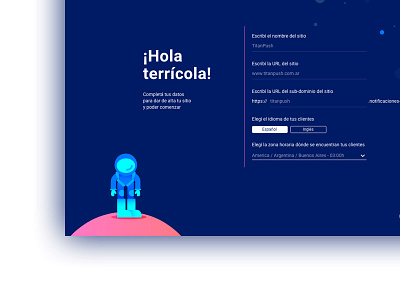 Entry screen - TitanPush design ui ux web webdesign