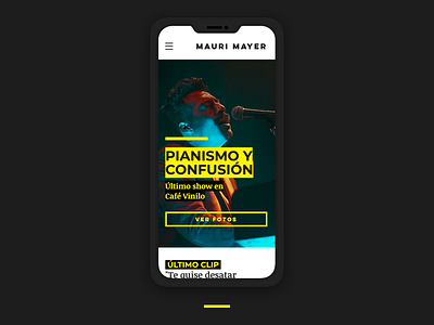 Web Design for Mauri Mayer - Music Artist ui web webdesign