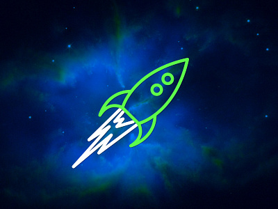 Rocketship icon space tools