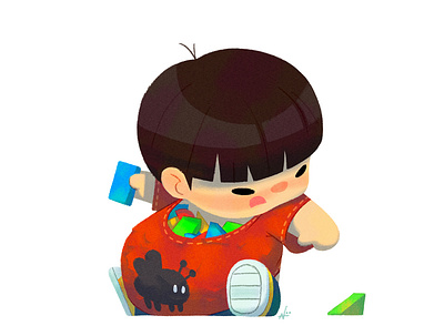 Baby Us: Block Boy baby boy character design illustration kids nolen lee toddler toys