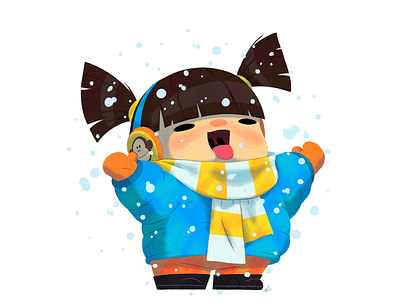 Baby Us: Snow Girl baby character design girl illustration kids nolen lee snow toddler