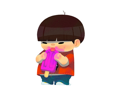 Baby Us: Popsicle Boy boy character design illustration kids nolenlee popsicle