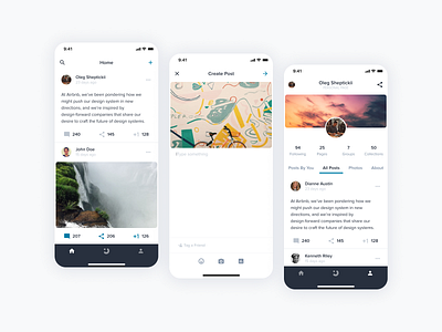 Social Platform app design flat iphone iphone 12 minimal mobile typography ui ux