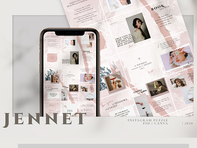 JENNET Instagram Puzzle | PSD&CANVA