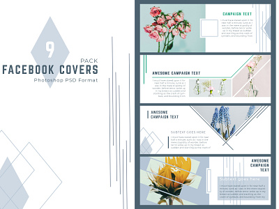 Facebook Cover Templates Pack advertising blog cover design facebook photoshop social media store style templates