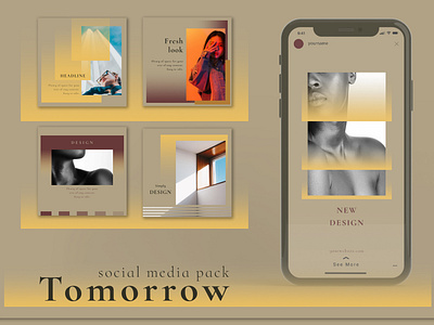 Tomorrow - Social Media Pack banner blog design facebook instagram instagram template photoshop post social media stories template