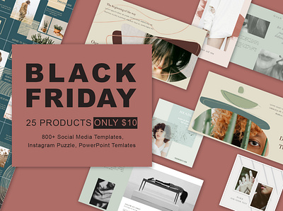 Black Friday Best Store Bundle banner black friday design discount illustration instagram template photoshop powerpoint presentation puzzle social media template