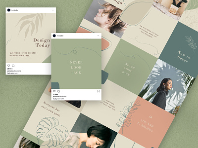 Melissa Instagram Puzzle banner blog color design fashion instagram instagram template look minimal mood mood board photoshop puzzle seamless social media style template