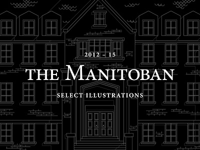 The Manitoban Behance Thumbnail illustration line serif the manitoban typography winnipeg