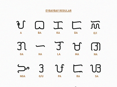 Eybaybay branding filipino font glyphs graphic design philippines script symbols type typography