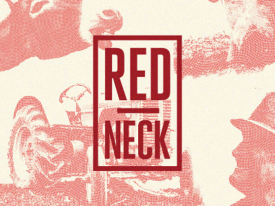 Redneck brand branding concept flat imagery logo red redneck sketch tractor typography wip