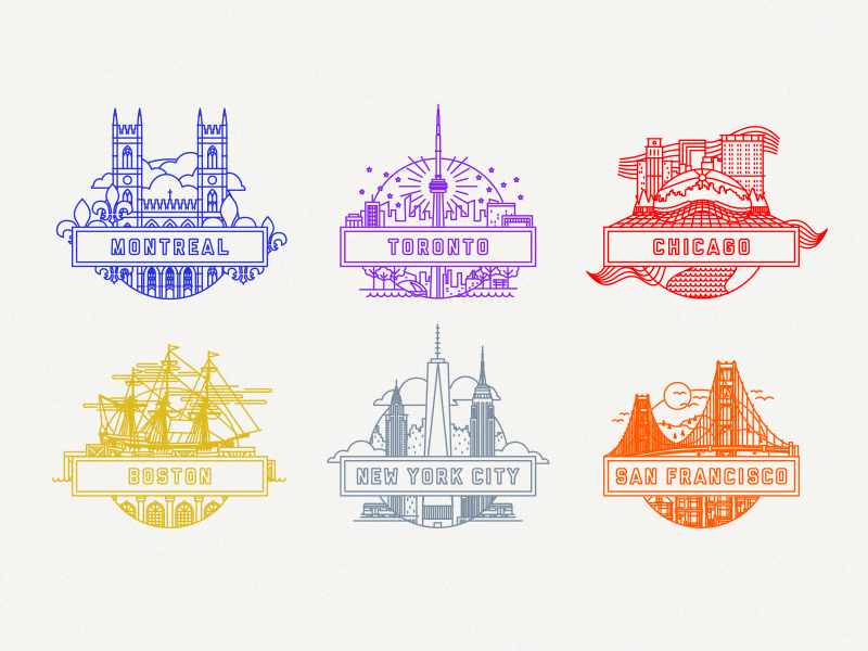 Travel Badges by Justin Ladia on Dribbble