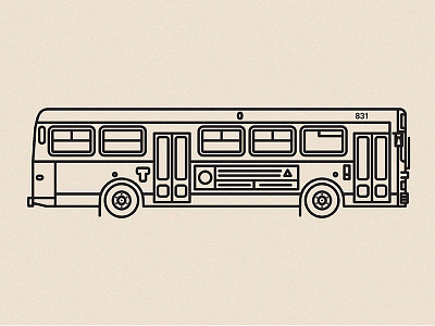 Bus bus doodle drawing flat icon illustration illustrator line vector