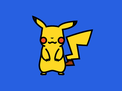 Who's That Pokemon? flat icon line pikachu pokemon pokemon go vector