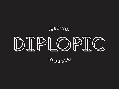 Diplopic Type: Proto-type font lettering line type typography vector