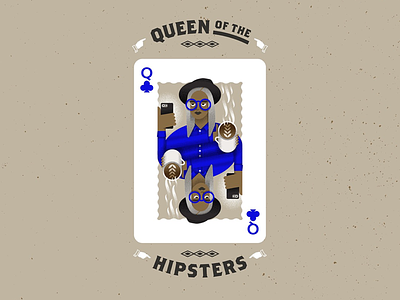 Queen of the Hipsters illustration illustrator typography